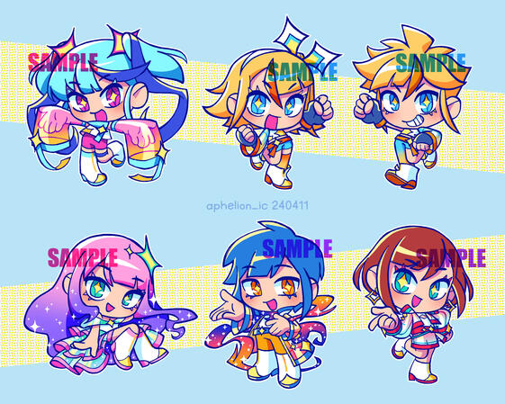 Chibi, 6 chara, Cel-shaded